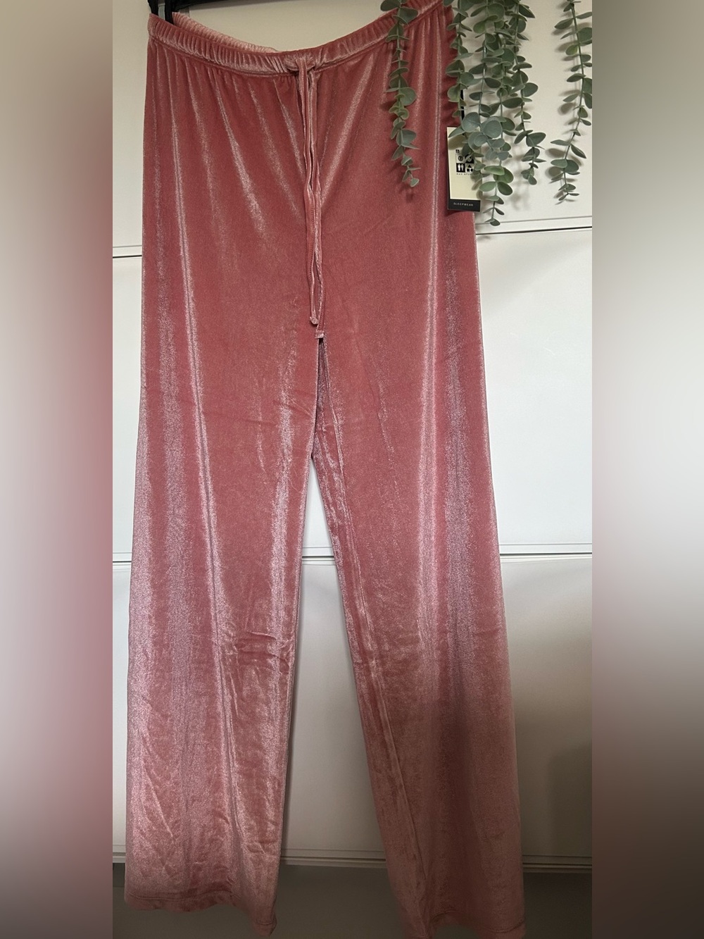 Max Studio Velvet Lounge Pants - Rose Blush